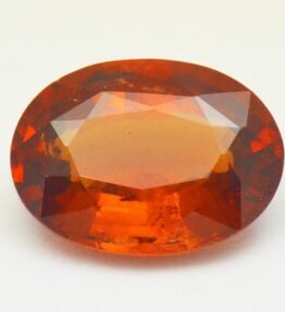 (Gomed) Certified Brown Oval Shape Hessonite Garnet Gemstone 3.1 Ratti
