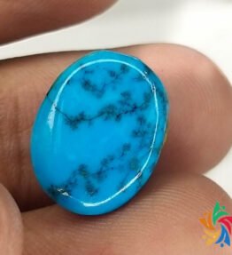 Kalyan Gems 100% Natural Certified Original Feroza Gemstone  9.1 Carat turquoise gemstone