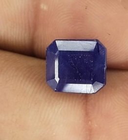 Kalyan Gems Beautiful Oval Cylon blue Sapphire neelam  Stone 100% Certified  6.3 Carat square  Shape certified blue sapphire