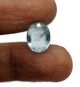 GRA Certified Aquamarine Gemstone Original Untreated Beruj stone  2.8 Carat ( 3.08 Ratti )