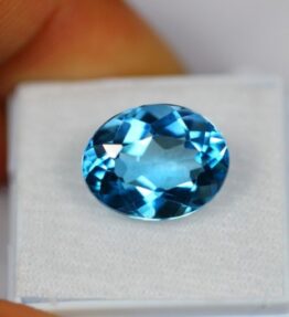 natural certified original blue topaz stone