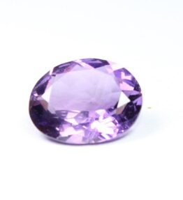 Amethyst Kathela  Certified Indian Purple Oval Amethyst Gemstone 6.6 Ratti