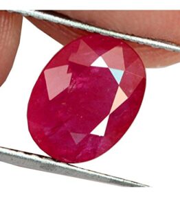 buy online  Ruby Manik Natural Earth Mined Oval Cut Original Red  4.25 Ratti Gemstone