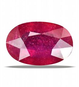 5.3 Ratti Oval Cut Natural Certified Top Red Color Ruby (Manik) Stone Gemstone