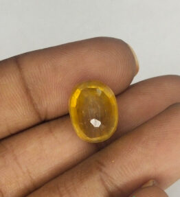pukhraj stone  9 Carat  Certified Natural   Loose Yellow Saaphire Pukhraj