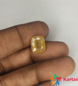 pushparaj stone 6.55 Carat  Certified Natural    Loose Yellow Saaphire Pukhraj