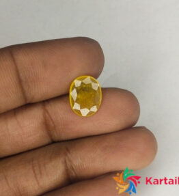 Vaibhav Gems peela pukhraj 2.35 Carat Original Certified Natural AAAA+  SuperFine Quality Loose Yellow Saaphire Pukhraj Buy Online