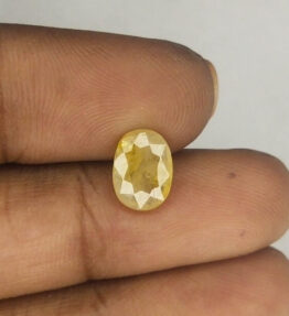 pukhraj stone 1.75 Carat  Certified Natural Loose Yellow Saaphire Pukhraj