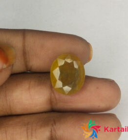 Vaibhav Gems best yellow sapphire 13.2 Carat Original Certified Natural AAAA+  SuperFine Quality Loose Yellow Saaphire Pukhraj Buy Online