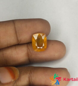 Vaibhav Gems golden sapphire stone 6.95 Carat Original Certified Natural AAAA+  SuperFine Quality Loose Yellow Saaphire Pukhraj Buy Online