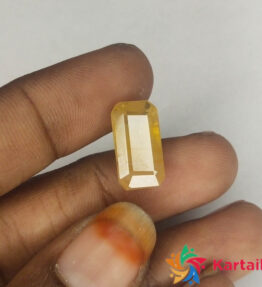 Vaibhav Gems pushparagam stone 9.6  Carat Original Certified Natural AAA+ Super Fine Qualiy Loose Yellow Sapphire Online