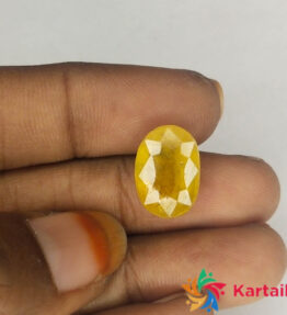 pushparagam 7.85 Carat  Certified Natural    Loose Yellow Saaphire Pukhraj