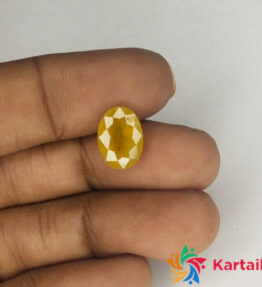 yellow pukhraj 4.6 Carat  Certified Natural    Loose Yellow Saaphire Pukhraj