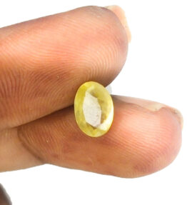 Kalyan Gems pushya raga stone original certified loose 1.45 Carat oval Shape
