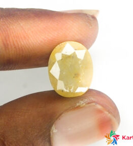 yellow pukhraj stone natural Earth Mined AAA+  4.05 Carat oval Shape