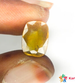 Kalyan Gems kanakapushyaragam stone Original Certified Loose Gems online 3.6 Carat cushion Shape