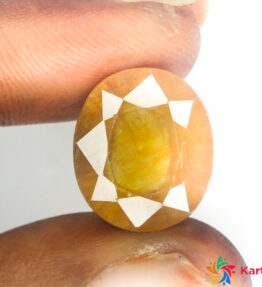 pushparagam stone  pukhraj Certified Loose Gemstone  16.25 Carat oval Shape