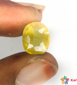 Kalyan Gems unheated yellow sapphire Original pukhraj Certified Loose Gems online 4.15 Carat oval Shape