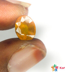 yellow sapphire   pukhraj Certified   2.35 Carat oval Shape