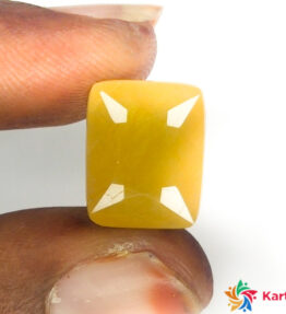 light yellow sapphire natural  pukhraj Certified Loose Gemstone  16.4 Carat cushion Shape