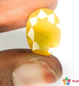 certified yellow sapphire Natural  pukhraj Certified Loose Gemstone  11.3 Carat oval Shape