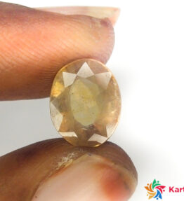 Natural yellow sapphire  pukhraj Certified Loose Gemstone  4.00 Carat oval Shape