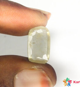 Kalyan Gems kanaka pushya raga stone  Original pukhraj Certified Loose Gemstone online 4.65 Carat cushion Shape
