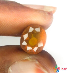 Certified yellow sapphire  pukhraj Certified Loose Gemstone  4.35 Carat oval Shape
