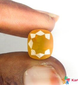 Kalyan Gems yellow pushyaragam stone  Original pukhraj Certified Loose Gemstone online 6.8 Carat oval Shape