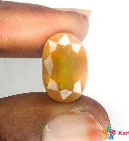 Natural yellow sapphire  pukhraj Certified Loose Gemstone  11.3 Carat oval Shape