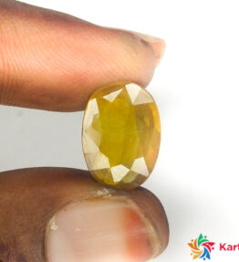 kanakapushyaragam stone pukhraj Certified Loose Gemstone  6.31 Carat oval Shape