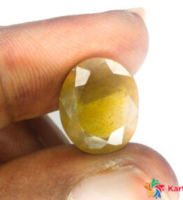 pushparagam stone  Certified Loose 9.3 Carat oval Shape