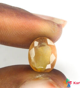 kanaka pushya raga  pukhraj Certified Loose Gemstone  4.3 Carat oval Shape