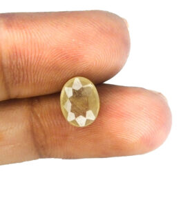 Certified Loose yellow sapphire  pukhraj Certified Loose Gemstone  1.85 Carat oval Shape