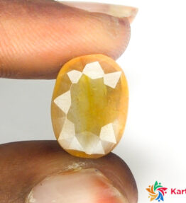 Ceylone yellow sapphire  pukhraj Certified Loose Gemstone  7.6 Carat oval Shape