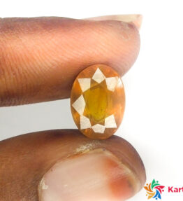 Natural yellow sapphire  pukhraj Certified Loose Gemstone  4.5 Carat oval Shape