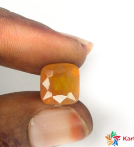 Certified yellow sapphire  pukhraj Certified Loose Gemstone  6.47 Carat emerald Shape