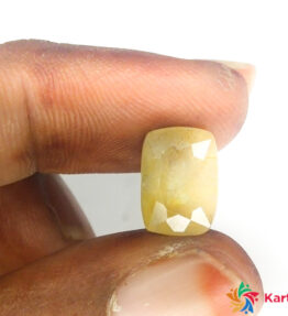 Kalyan Gems kanaga pushparagam Gemstone Original Certified Loose Pukhraj Purchase Online 5.25 Carat cushion Shape