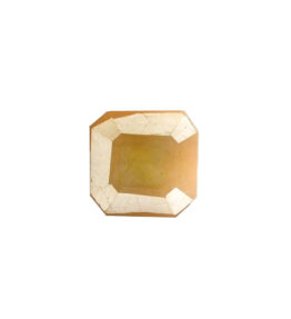 Kalyan Gems yellow sapphire  Original pukhraj Certified Loose Gemstone online 7.95 Carat emerald Shape