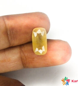 Kalyan Gems kanakapushyaragam  Original pukhraj Certified Loose Gemstone online 3.1 Carat emerald Shape