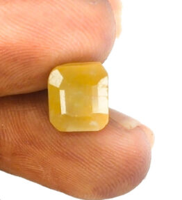 Kalyan Gems  yellow sapphire Natural Certified Loose Stone Buy  Online 4.25 Carat emerald Shape
