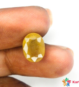 Oval cut yellow sapphire Natural Certified Loose Stones   4.6 Carat oval Shape