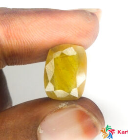 Kalyan Gems yellow sapphire  Original pukhraj Certified Loose Gemstone online 6.95 Carat oval Shape