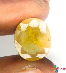 kanakapushyaragam stone Certified  7.25 Carat oval Shape