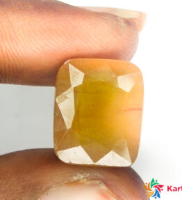 Kalyan Gems kanaga pushparagam stone natural certified 18.45 Carat cushion Shape