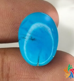 Kalyan Gems Firoza Stone Original Certified Natural BlueTurquoise  Gemstone For Unisex 11 Carat original firoza
