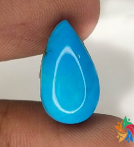 Kalyan Gems Blue Turquoise Oval Cut Loose Gemstone 100% Certified   6.8 Carat pure feroza stone