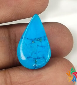 Kalyan Gems Certified Oval Shape Turquoise Stone Original  7.4 Carat firoza