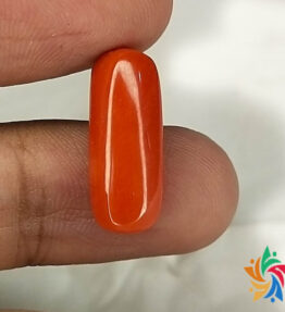 Kalyan Gems Red Moonga Stone Original Certified Loose munga gemstone  coral moonga stone 7.2 Carat