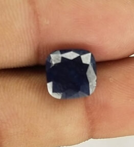Kalyan Gems Certified Natural untreated blue Sapphire neelam Stone 5.83 Carat rectangular Shape neelam blue sapphire